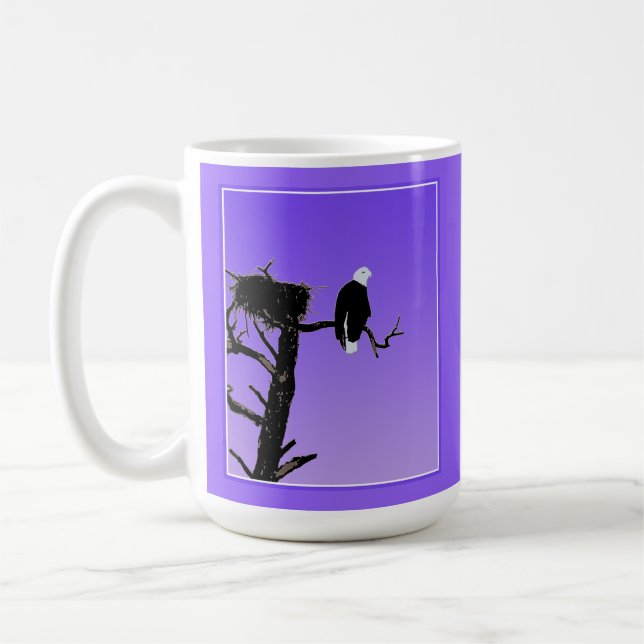 Caneca De Café Bald Eagle em Sunset - Arte original sobre a vida  (Esquerda)