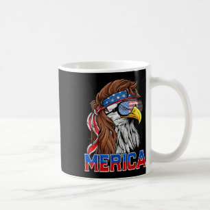 Caneca De Café Bald Eagle Mullet Merica American Flag Patriótico