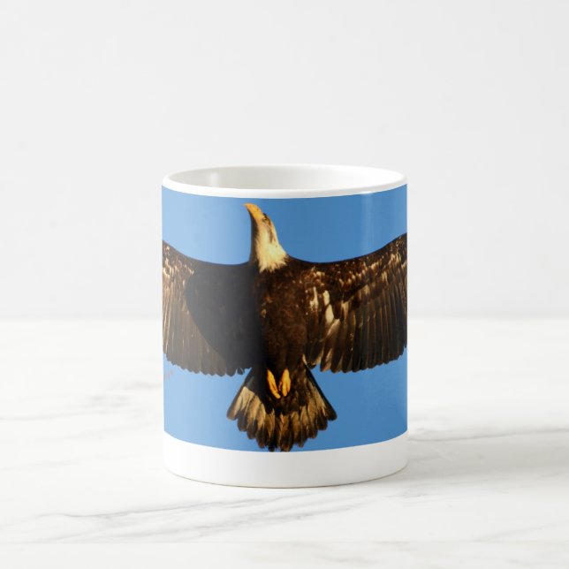Caneca De Café Bald Eagle Soaring1 (Centro)