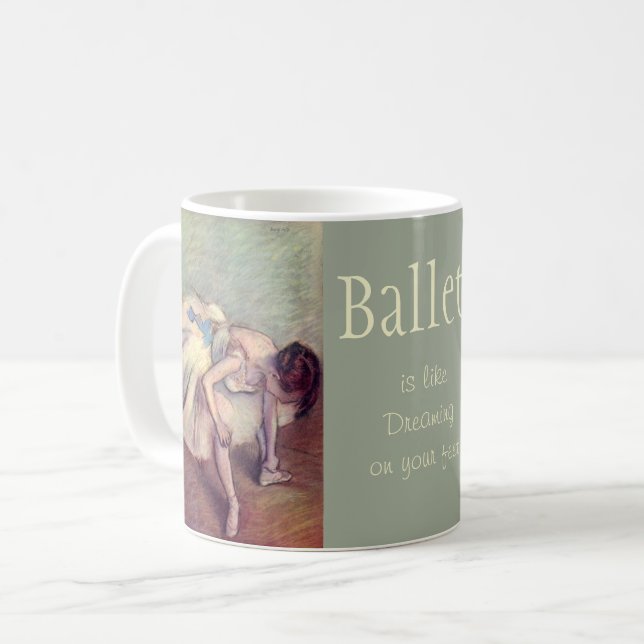 Caneca De Café Balé Arte e Citação de Degas (Frente Esquerda)