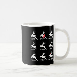 Caneca De Café Balé Ballerina Dança T de Reindeer de Natal