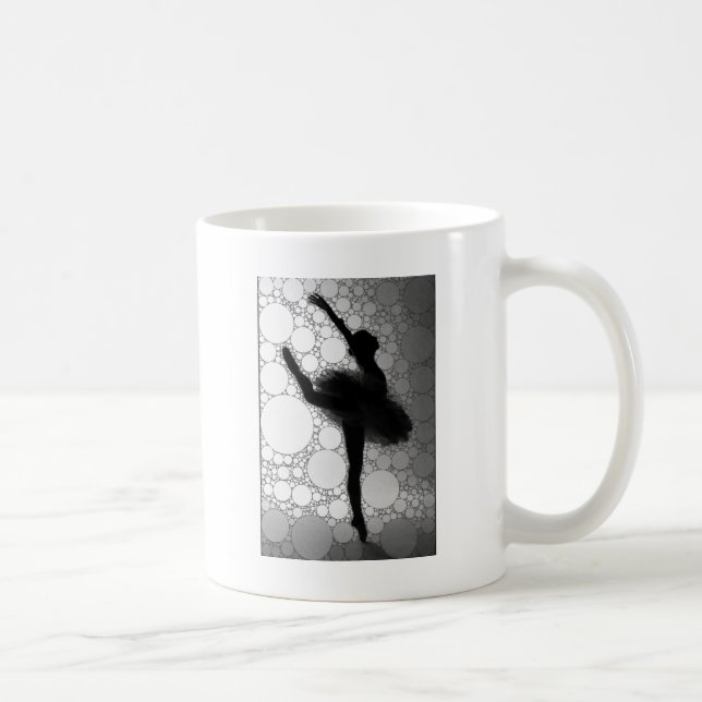 Caneca De Café Balé Black White Dancing Ballerina (Direita)