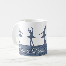 Caneca De Café Balé de Nome Personalizado Ballerina
