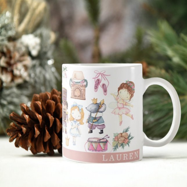 Caneca De Café Balé de Nutcracker personalizável (Criador carregado)