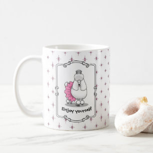 Caneca De Café Balé Engraçado Ballerina Princess Poodle Dog (bran