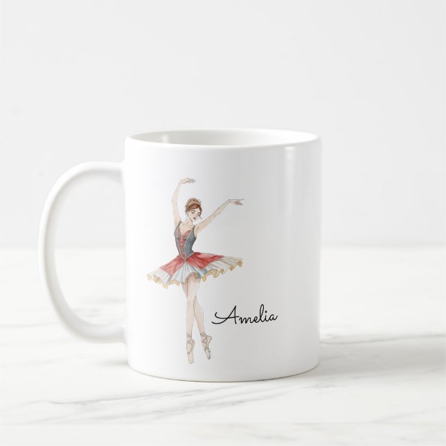 Caneca De Café Balé Rapariga Personalizada (Esquerda)