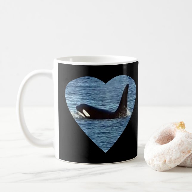 Caneca De Café Baleia Assassina da Costa Oeste "Aquarius" Orca Mu (Com Donut)
