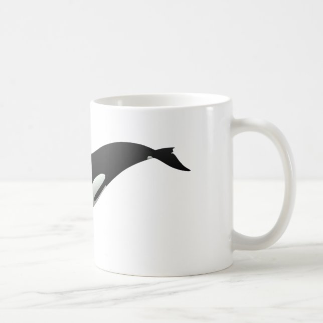 Caneca De Café Baleia Assassina de Orca Negra e Branca (Direita)