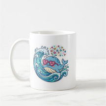 Baleia Azul do Verão Kawaii Fofo Óculos de Sol Cor