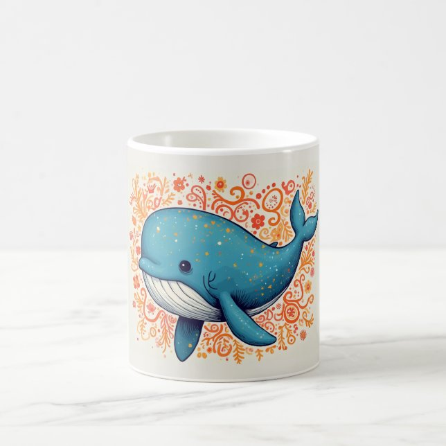 Caneca De Café Baleia Azul Fofa (Centro)