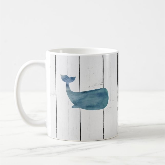 Caneca De Café Baleia Azul - Russo do Armário Náutico (Esquerda)