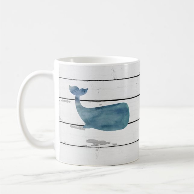 Caneca De Café Baleia Azul - Russo do Armário Náutico (Esquerda)