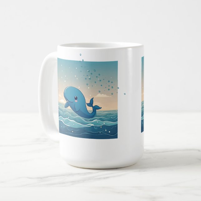 Caneca De Café Baleia branca (Frente Esquerda)