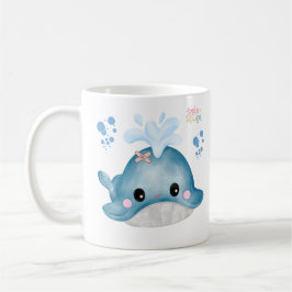 Caneca De Café Baleia com ligaduras e bolhas Coffee Mug