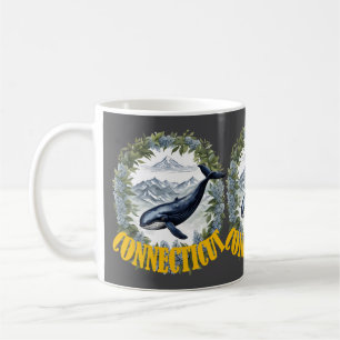 Caneca De Café Baleia de Connecticut Com Laurel de Montanha