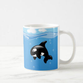 Caneca De Café Baleia de orca branca no oceano