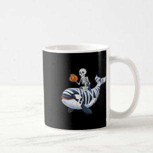 Caneca De Café Baleia Docente do Halloween da Mummy Orca
