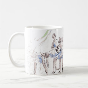 Caneca De Café Ballerina Balé de Aquarela