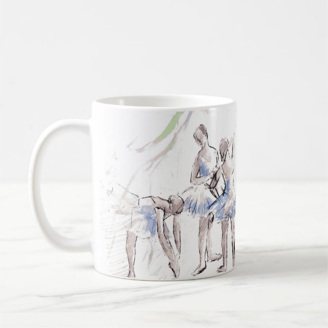 Caneca De Café Ballerina Balé de Aquarela (Esquerda)