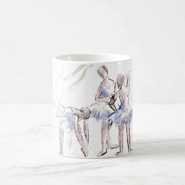 Caneca De Café Ballerina Balé de Aquarela (Centro)
