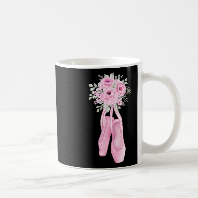 Caneca De Café Ballerina Calçados Flores Balé Dancer Sprin (Direita)