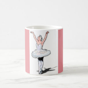 Caneca De Café Ballerina Dançer Dança Rosa Balé Dançarina Mug