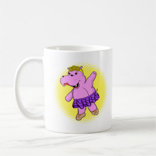 Caneca De Café Ballerina Hippo Com Tutu