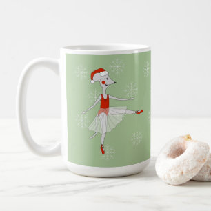 Caneca De Café Ballerina Mouse Flocos de Neve Flocos de Café
