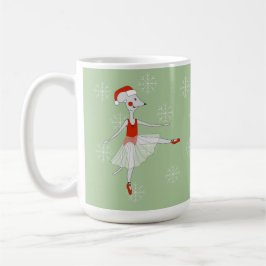Caneca De Café Ballerina Mouse Flocos de Neve Flocos de Café