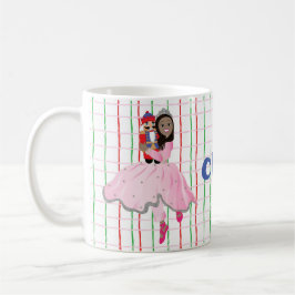 Caneca De Café Ballerina Nutcracker de Cabelo Negro de Natal