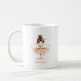 Caneca De Café Ballerina Personalizado Name Girly