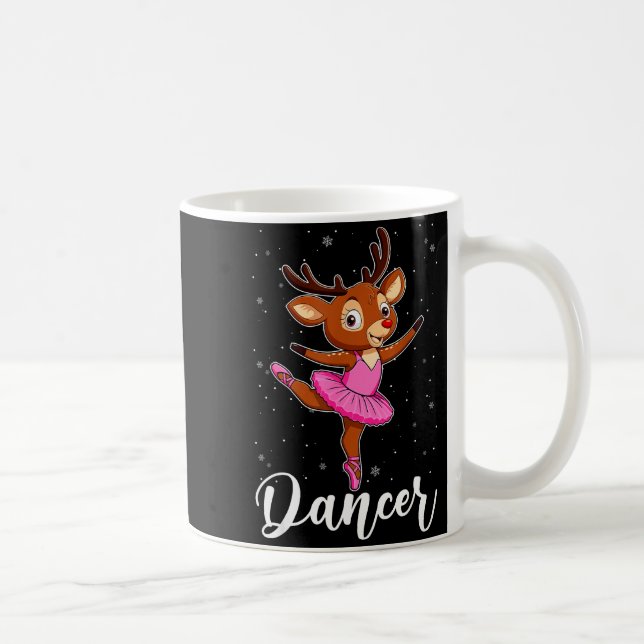 Caneca De Café Ballet Dancer Reindeer Ballerinas Christmas Pjs Wo (Direita)