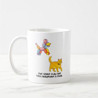 Caneca De Café Balloon Dog and Cat Illustration 