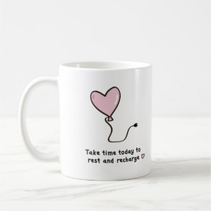 Caneca De Café Balões cor-de-rosa, caneca, presente especial