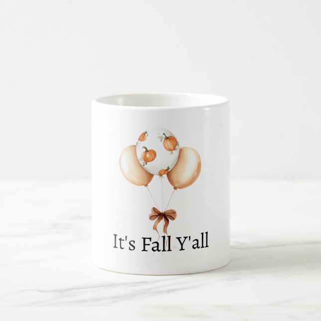 Caneca De Café Balões de Abóboras de Outono (Centro)