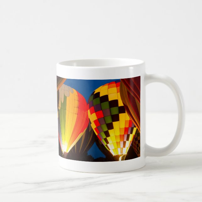 Caneca De Café Balões de Ar Quente Brilhantes (Direita)