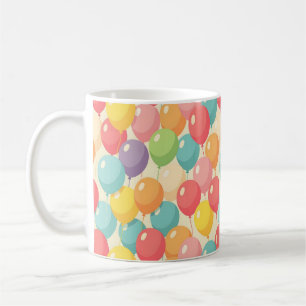 Caneca De Café Balões de festa em cores diferentes