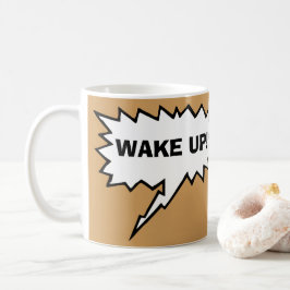 Caneca De Café Balões de Voz Personalizados Acordar História em q
