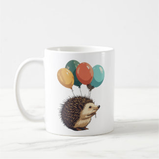 Caneca De Café Balões e Colinas: Diversão de Hedgehog