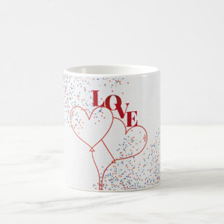Caneca De Café Balões em Forma de Coração