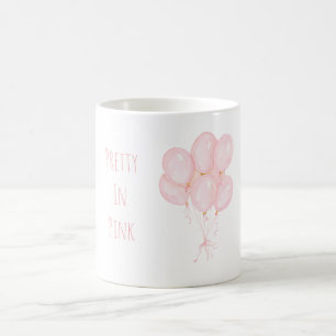 Caneca De Café Balões Rosa Bonito