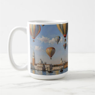 Caneca De Café Balonagem De Ar Sobre A Tinta De Óleo De Veneza,
