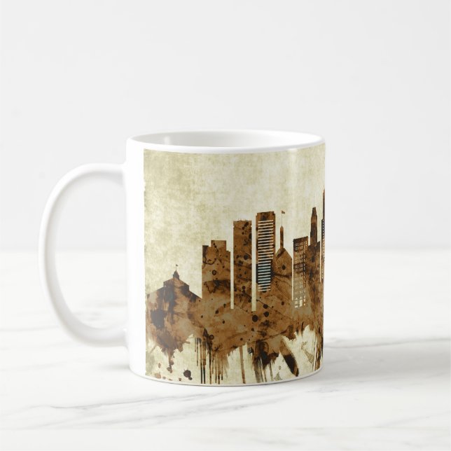 Caneca De Café Baltimore Maryland Cityscape (Esquerda)