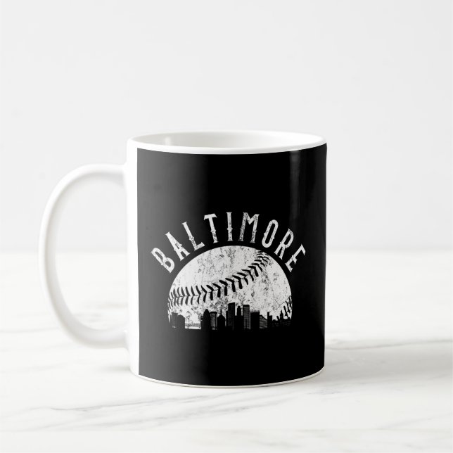 Caneca De Café Baltimore Maryland Skyline (Esquerda)