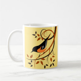 Caneca De Café Baltimore Oriole Stylized Bird Design