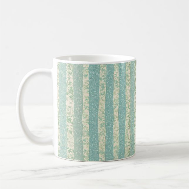 Caneca De Café Bamboo Forest Stripe - Jade Breeze Mug (Esquerda)