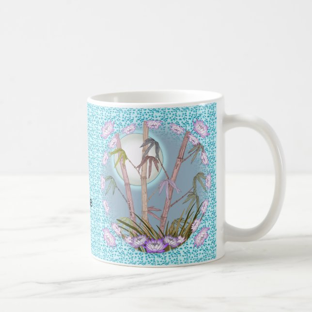 Caneca De Café Bamboo Lotus Moon (Direita)