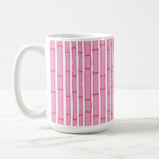 Caneca De Café Bambooey Faixa de Bambu em Rosa (Esquerda)