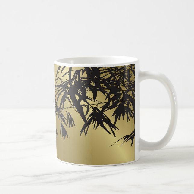 Caneca De Café Bambu deixa preto + Dourada caixa de presentes per (Direita)