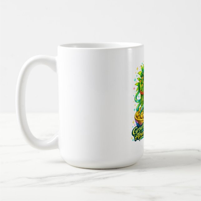 Caneca de Café Bambu Sortudo Prosperidade Inspiraç (Esquerda)